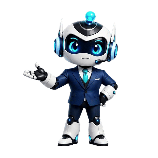 Atlas AI assistant standing on the WebElevated AI globe